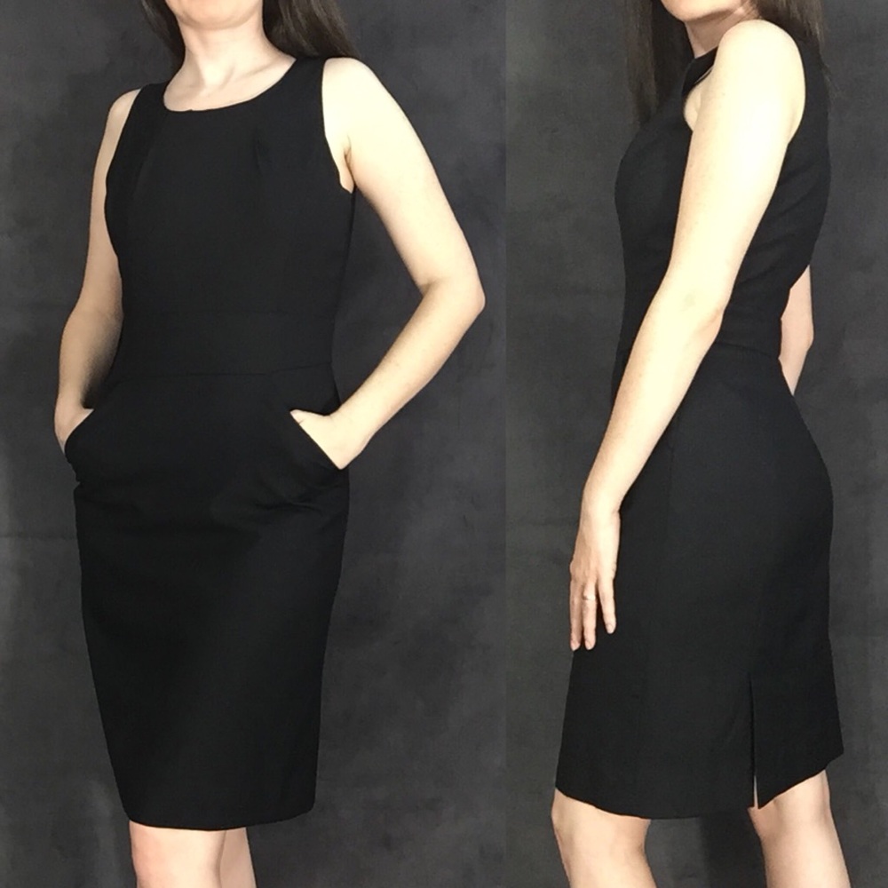 J.Crew LBD black professional midi dress